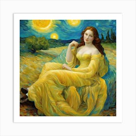 Starry Night gyy Art Print