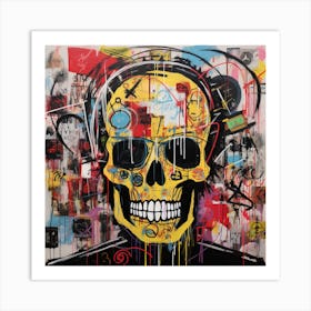 Dj Skull Art Print