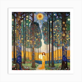 Sun In The Woods 1 Art Print