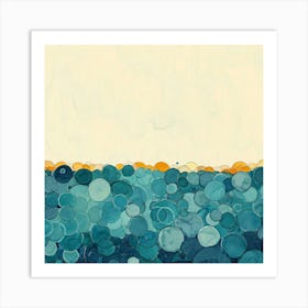 Blue Circles 1 Art Print