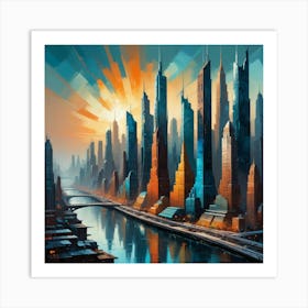 Futuristic Cityscape 9 Art Print