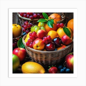 Fruit Baskets 4 Art Print