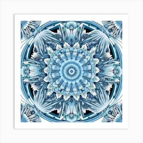 Blue Mandala 3 Art Print