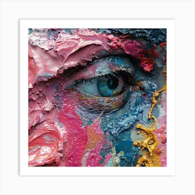 Abstract Of A Woman'S Face 2 Art Print