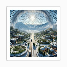 A Futuristic town 3 Art Print