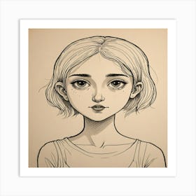 Portrait Of A Girl 1 Art Print