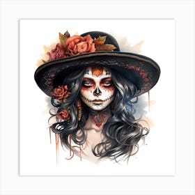 Day Of The Dead Girl 4 Art Print