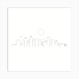 Charlotte Skyline Art Print