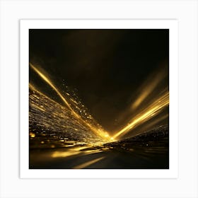 Abstract Golden Light 1 Art Print