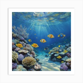 The Lively Underwater Kingdom Under The Sea Art Print