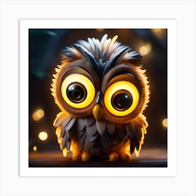 Cute Owl 3 Art Print