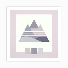 Lilac Mountains Art Print