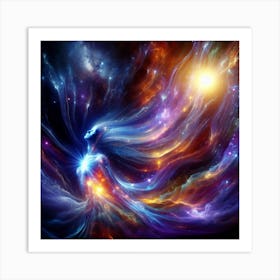 Woman In Space Art Print