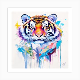 Colorful Tiger Art Print