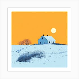 House In The Snow 2 Art Print