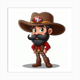 San Francisco 49ers Cartoon Art Print