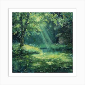 Forest light Art Print