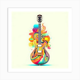 Abstract Guitar Art Print