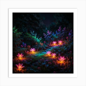 Lighted Forest Art Print