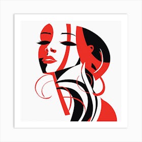 Woman'S Face 5 Art Print