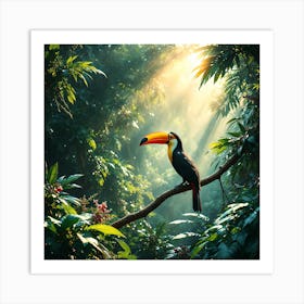 Toucan Bird Animal Nature Tropical Art Print