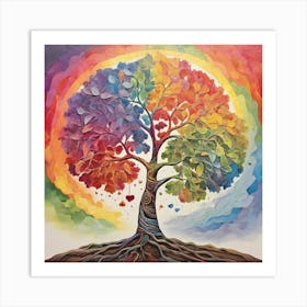 Rainbow Soul Tree Art Print 0 Art Print