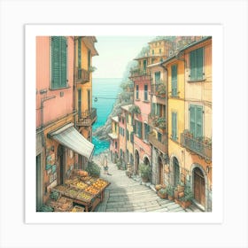 A quiet village street 3 Art Print