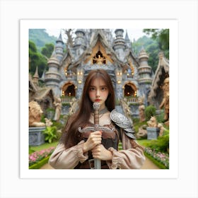 Chinese Girl With Sword9 Art Print