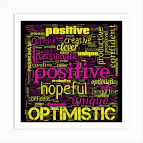 Positive Word Cloud Affiche