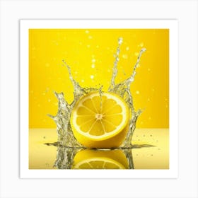 Lemon Splash 1 Art Print