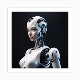 Futuristic Female Robot 13 Art Print