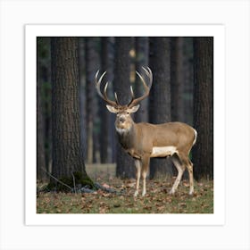 Deer In The Forest 2 Art Print