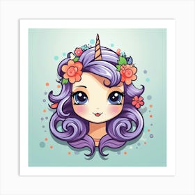 Unicorn Girl 2 Art Print