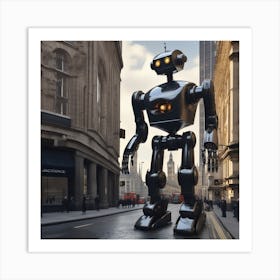 Robot In London 30 Art Print