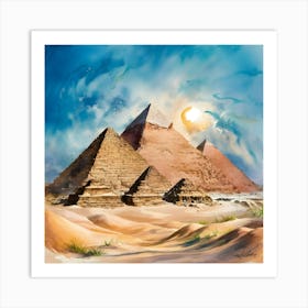 Pyramids Of Giza Art Print