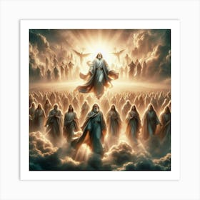 Jesus In The Clouds Art Print