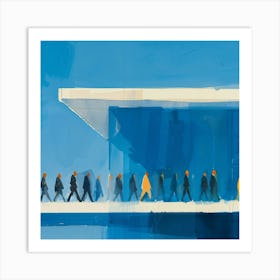 People Walking 1 Art Print