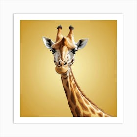 Giraffe Head Art Print