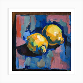 Lemon abstract plate Art Print