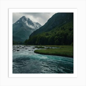 River In The Mountains 1 Art Print