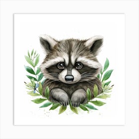 Baby Raccoon Art Print