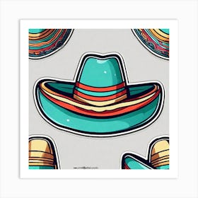 Mexican Hats 3 Art Print