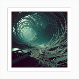 Car In A Tunnel 3 Art Print