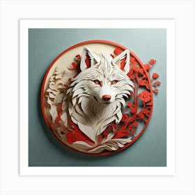 Minimalism, Wolf Art Print