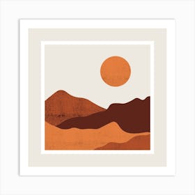 Sunset In The Desert Art Print