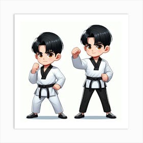 Taekwondo kid 3 Art Print