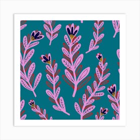 Folk Art Flowers Art Print