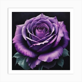 Purple Rose Art Print