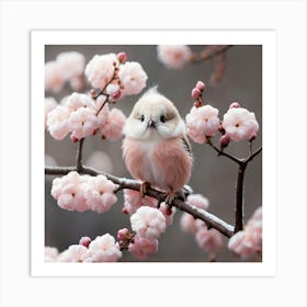 Bird In Cherry Blossoms Art Print