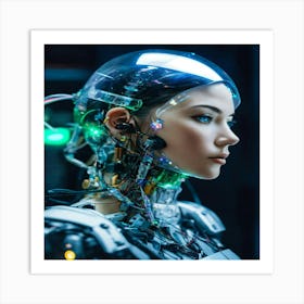 Robot Girl Art Print